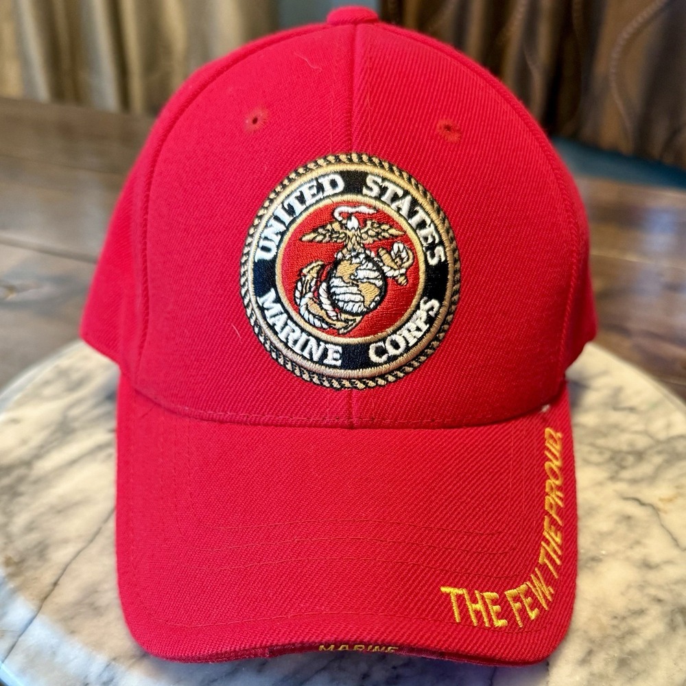 United States Marine Corps The Few The Proud Red‎ Baseball Cap Hat Adult USMC